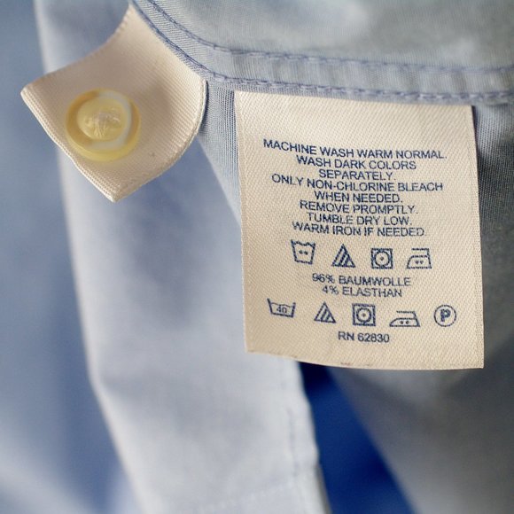 Lands' End French Blue Button Down Shirt - Picture 4 of 5